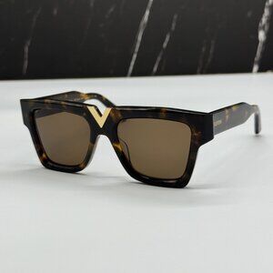 NEW VALENTINO SUNGLASSES WOMEN HAVANA EYEWEAR VALENTINO V-GOLD-II VLS-162B